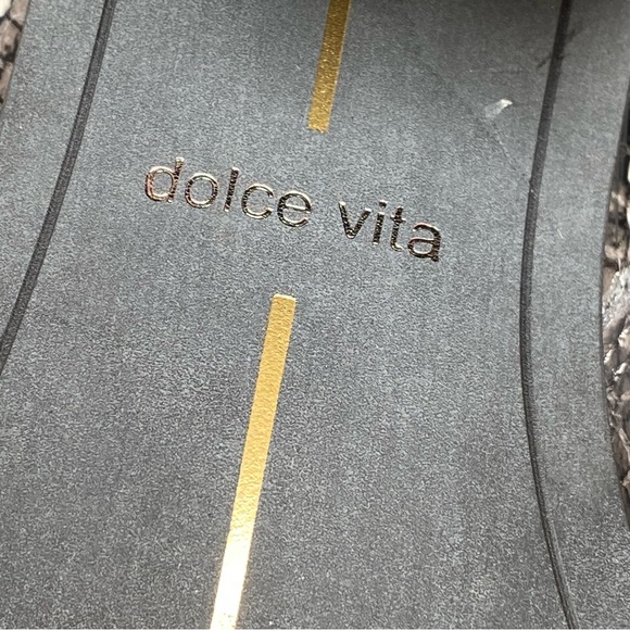 EUC Dolce Vita Grey & Black Snake Print Block Heel Booties Size 9 - Picture 9 of 9